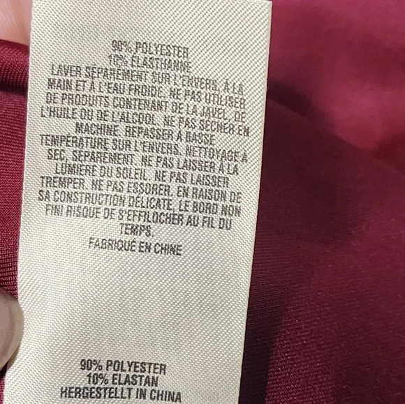 Ted Baker Jasmint Plum Burgundy Draped Scalloped Edge Sleeveless Dress - Size 2 - Picture 10 of 11